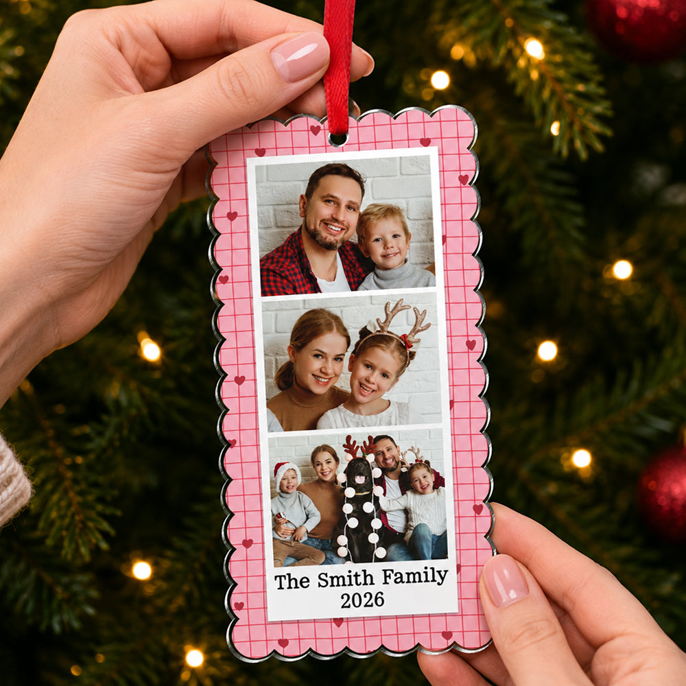 Personalized Photo Strip Christmas Acrylic Ornament, Christmas Gift For Boyfriend, Besties & Family TH10 170839