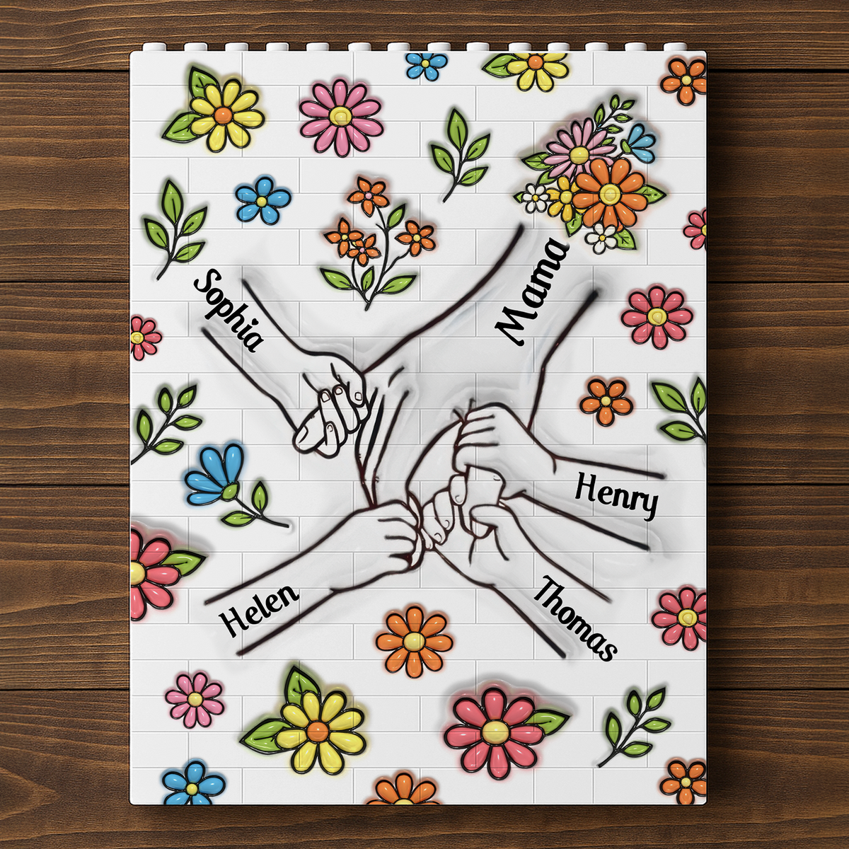 Personalized Holding Mom's Hand Building Blocks Gift For Mother's Day HA75 920632