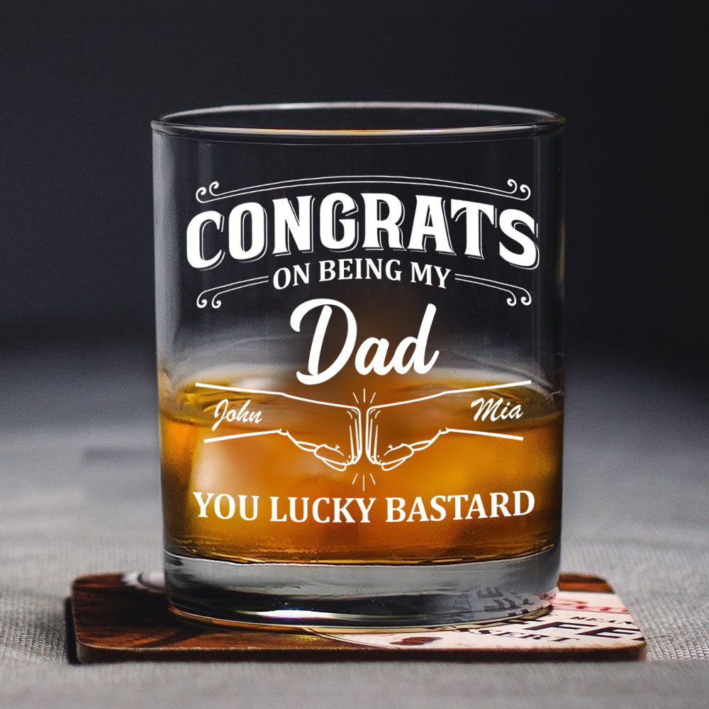 Congrats On Being My Brother Personalized Whiskey Glass CH07 896376