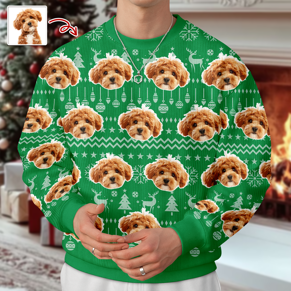Custom Photo Have A Pawesome Christmas Ugly Sweater TH10 896291