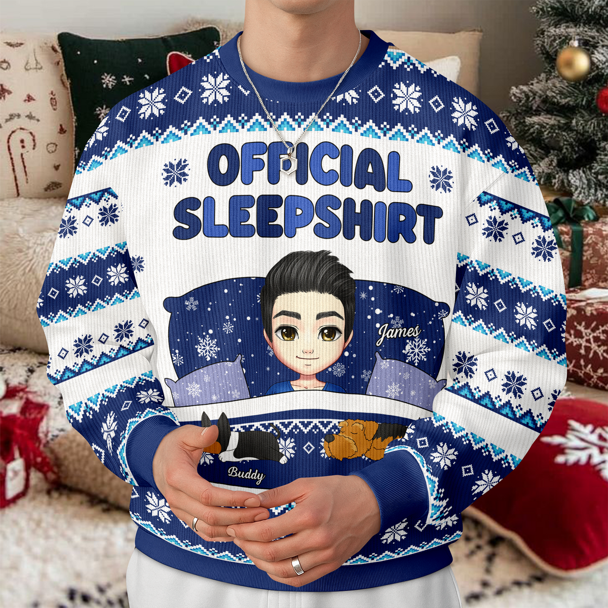 Official Sleepshirt Funny Family Ugly Sweater Personalized Gift For Dog Lovers HO82 900182