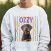 Custom Photo Dog & Cat Portrait Bright Shirt with Pet Name, Retro Vintage Pet Lover Gift TH10 170373