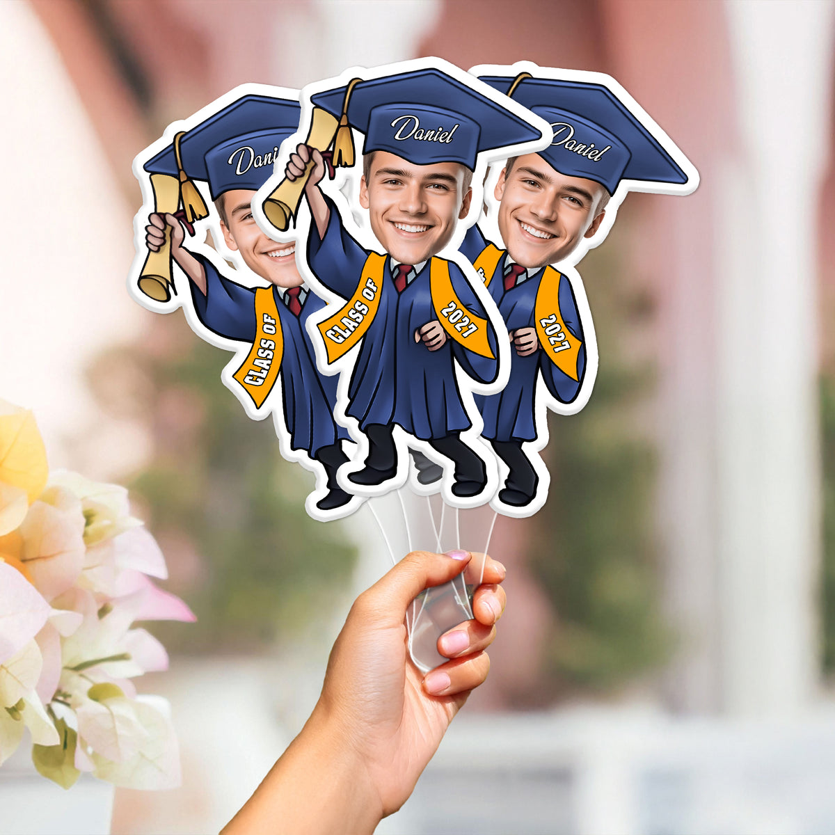 Custom Photo Graduate Personalized Face Fans Graduation Day Party Decor CH07 895330
