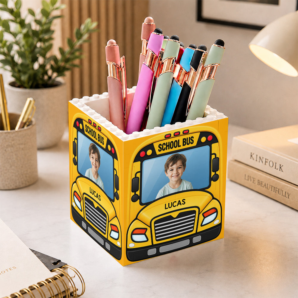 Custom Kid Photo Personalized Brick Pencil Pot Back to School Gifts HA75 921736