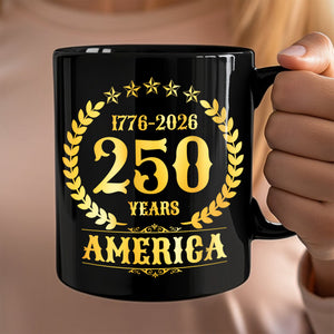 America 250 Years America 250th Anniversary Black Mug HA75 897420