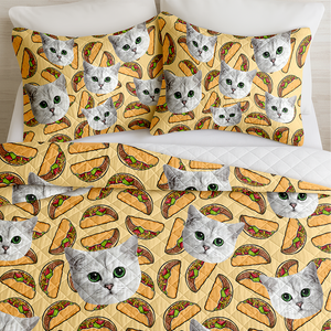 Custom Photo Dog Cat Color Quilt Bedding Set For Dog Cat Pet Lovers HA75 898242