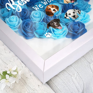 Custom Cute Dog Face To Dog Mom Heart Flower Shadow Box For Mother's Day LM32 893275