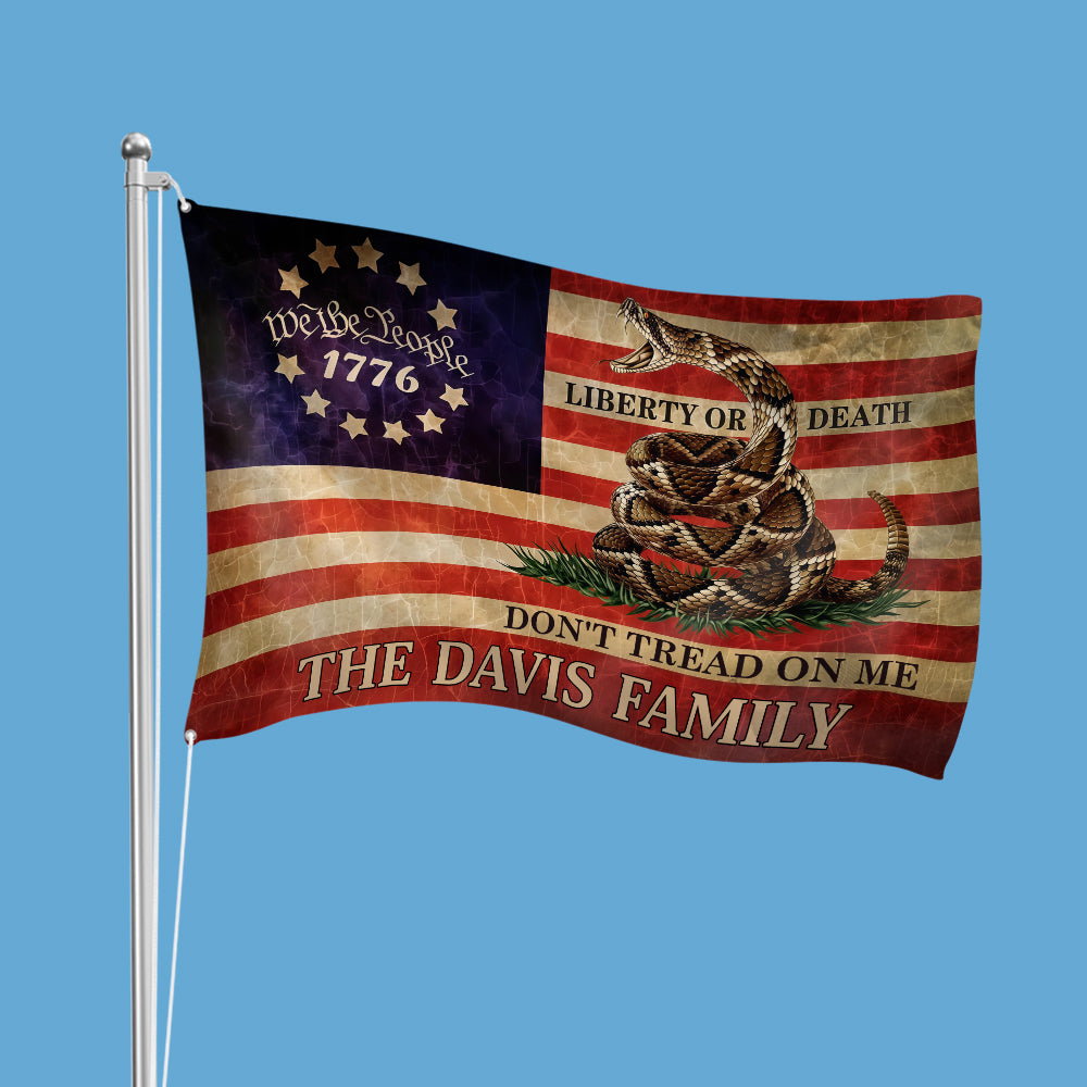 USA American Gadsden Rattlesnake Don't Tread On Me Double-Sided Flag HO82 900352