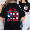 Custom Name LX Bunny Dark Back & Front Shirt, Gift For Football Fan HO82 901044
