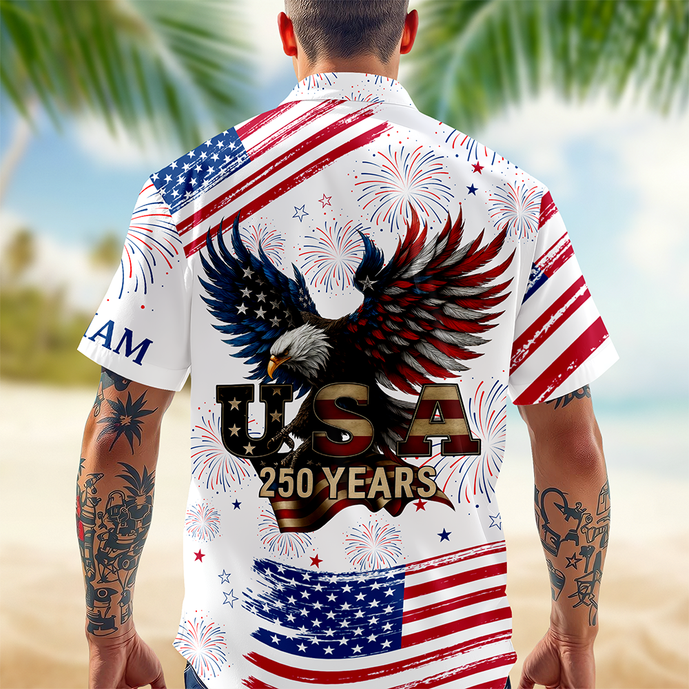 Personalized 250 Years of America Anniversary 1776-2026 Eagle Hawaii Shirt LM32 899581