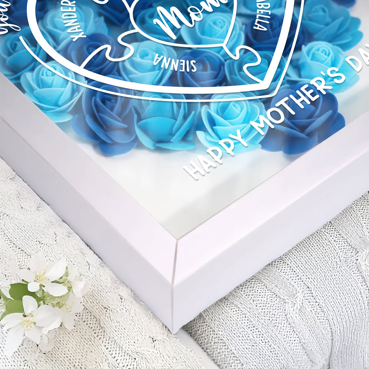 You Are The Piece That Hold Us Together - Personalized Flower Shadow Box Mother's Day Gift CH07 895468