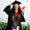 Custom Class of 2026 Mexican American Flag Graduation Stole TH10 898307