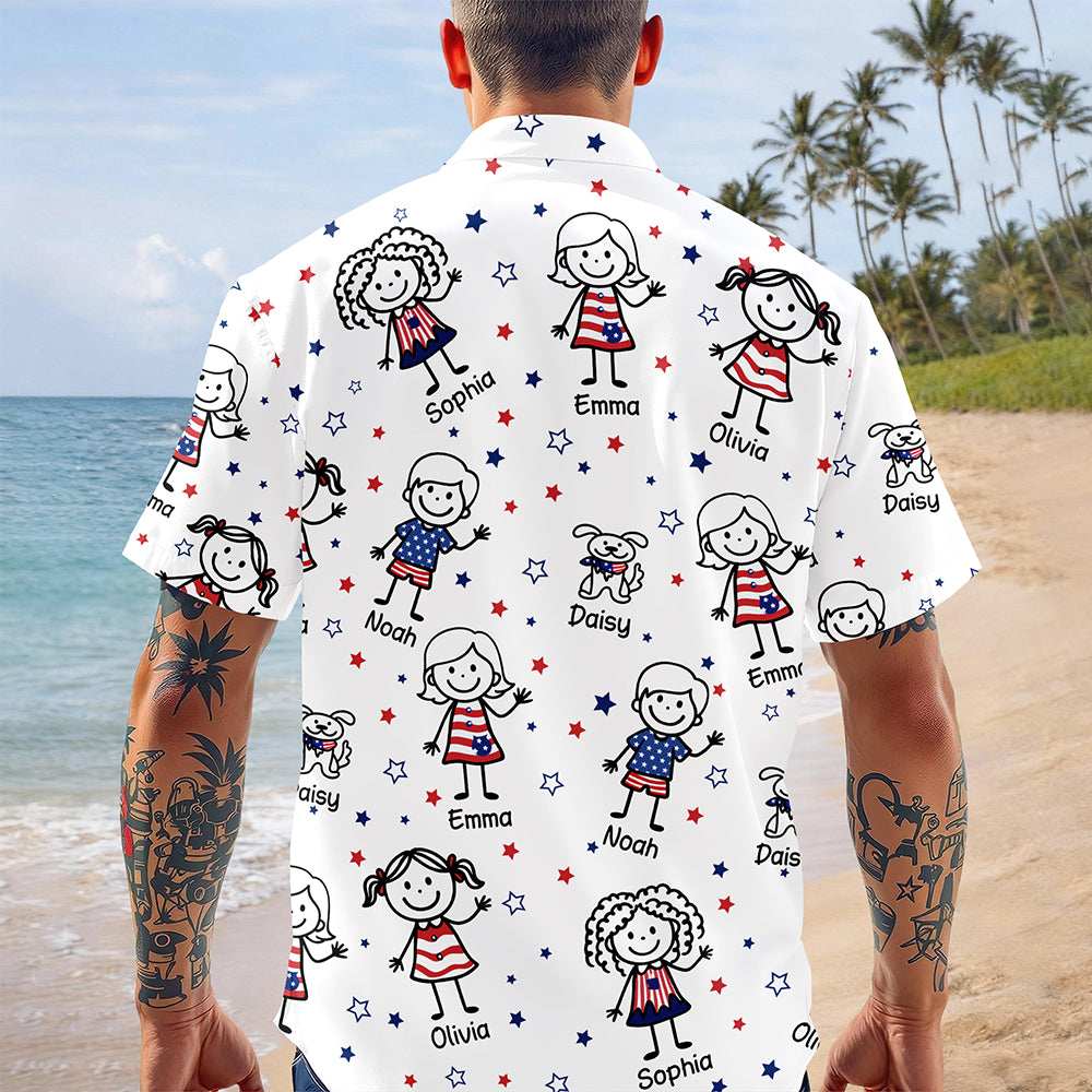 Custom Kid Names This Papa Belongs To Hawaiian Shirt Gifts For Dad, Grandpa CH07 911200