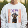 Custom Photo Dog & Cat Portrait Bright Shirt with Pet Name, Retro Vintage Pet Lover Gift TH10 170373