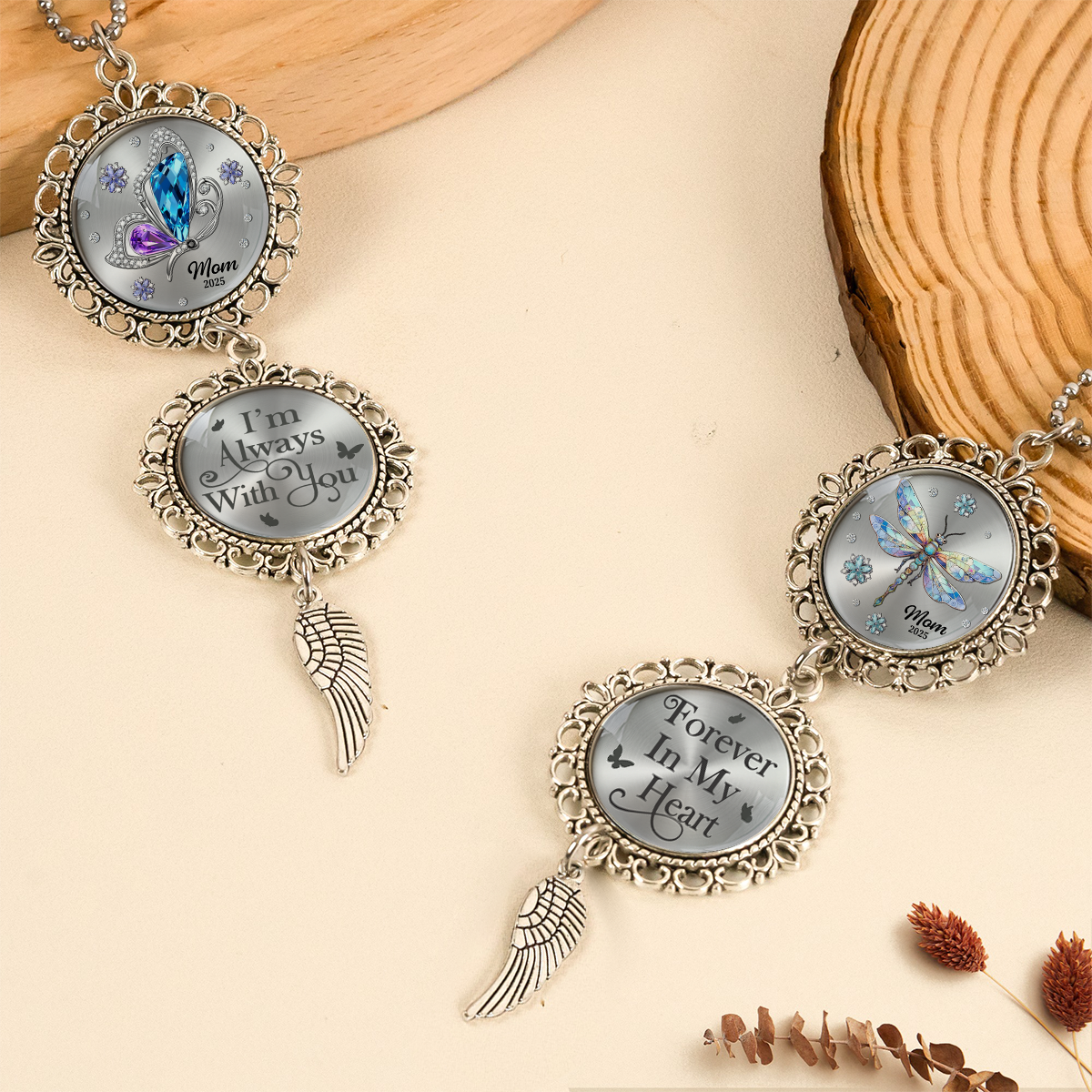 Forever In My Heart Personalized Memorial Hanging Ornament With Charm HA75 891982