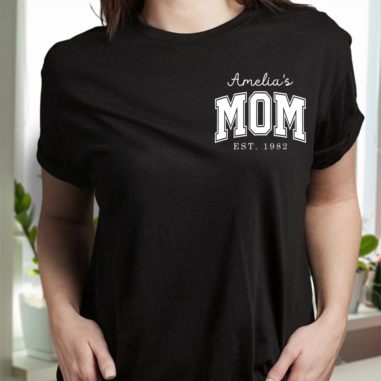 Personalized Mom EST Dark Shirt With Kid Name CH07 910844