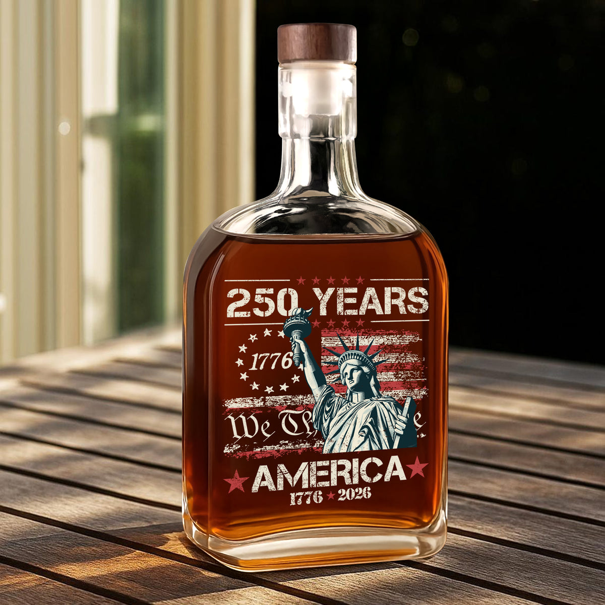 Celebrate Our America 250th Anniversary We The People Whiskey Bottle CH07 896716