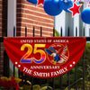 Custom Family Name 250th Anniversary United States of America Eagle Patriotic Non-Pleated Fan Flag HA75 920570