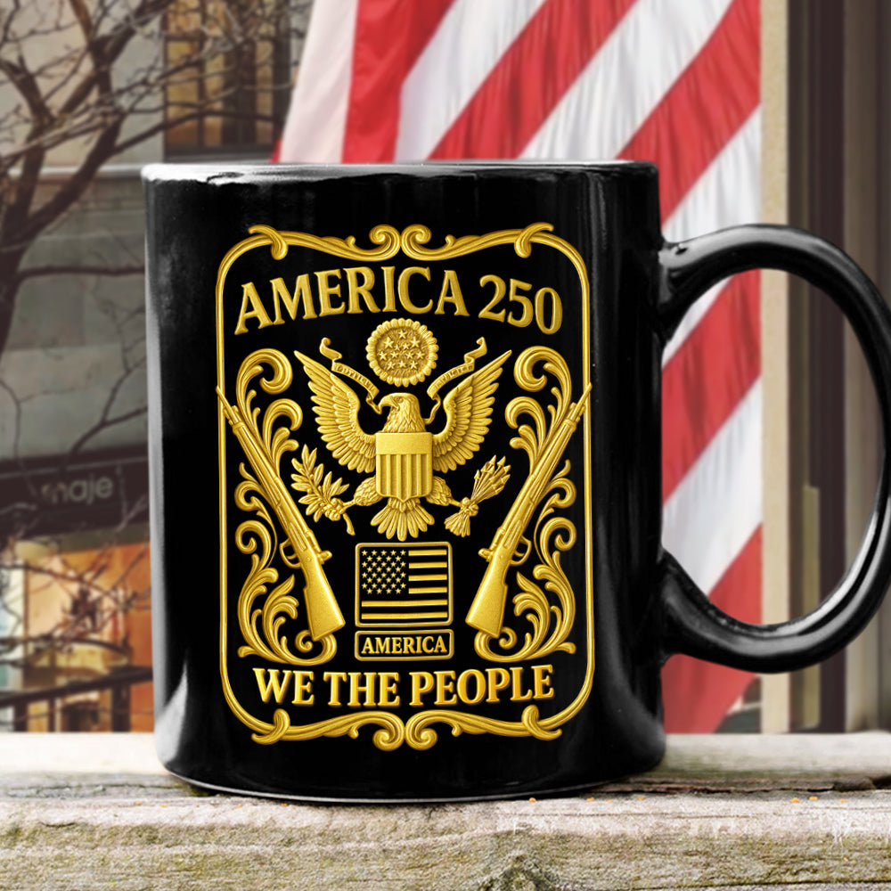 1776 - 2026 America 250th Anniversary Black Mug CH07 899240