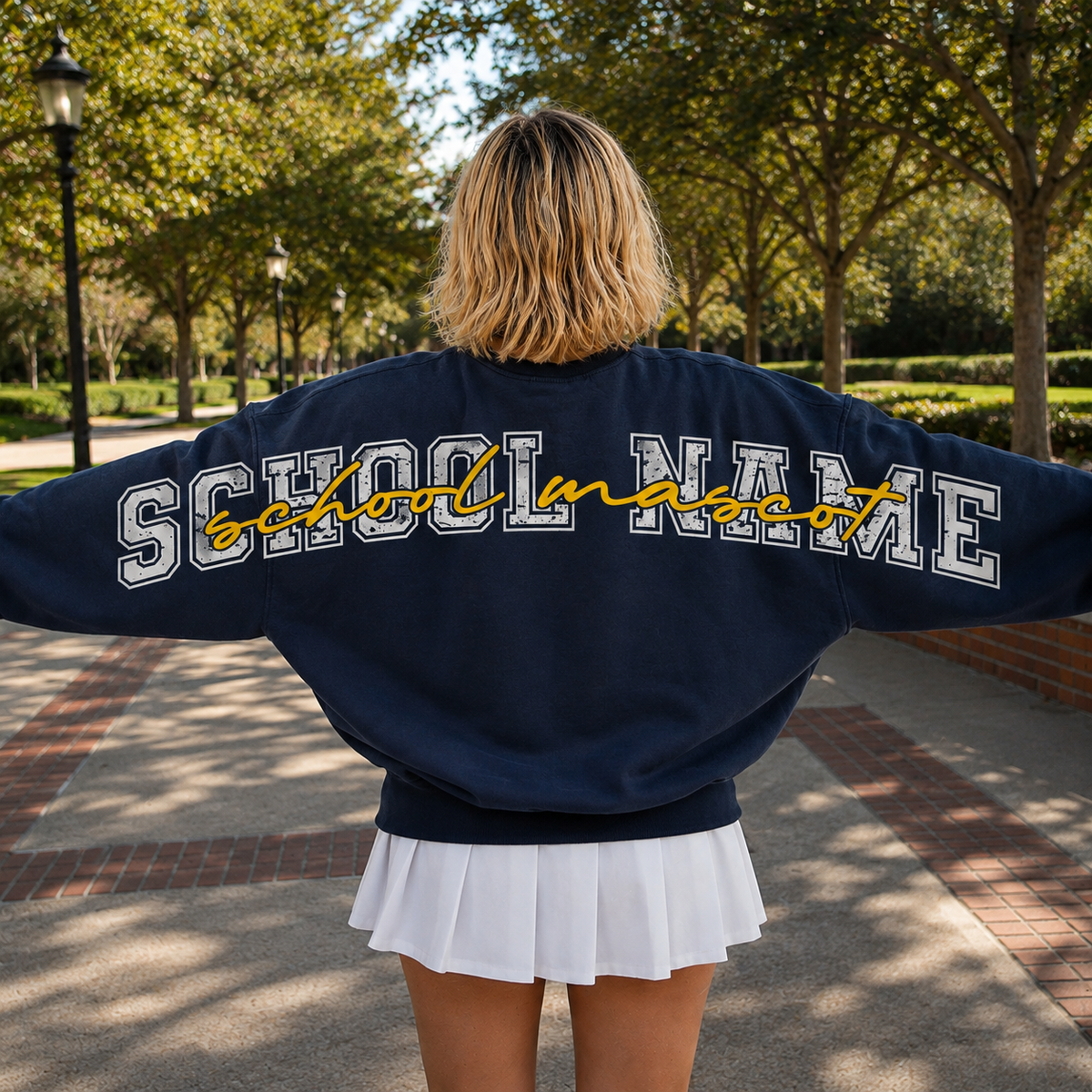 Custom School Name Senior Shirt, Shoulder to Shoulder Sweatshirt, Hoodie LM32 669815