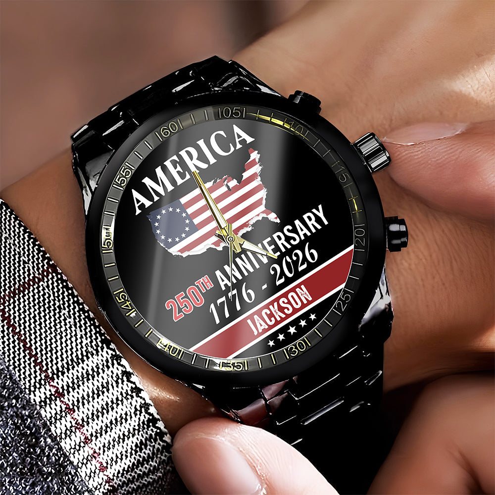 Personalized Name America 250th Anniversary Men's Wrist Watch HO82 901562