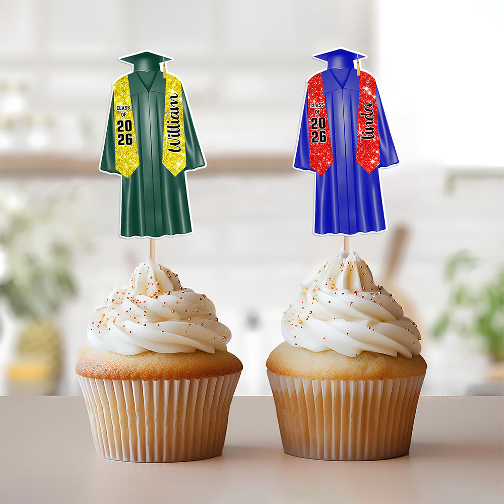 Personalized Graduation Class of 2026  Decoration Cupcake Toppers HO82 901336