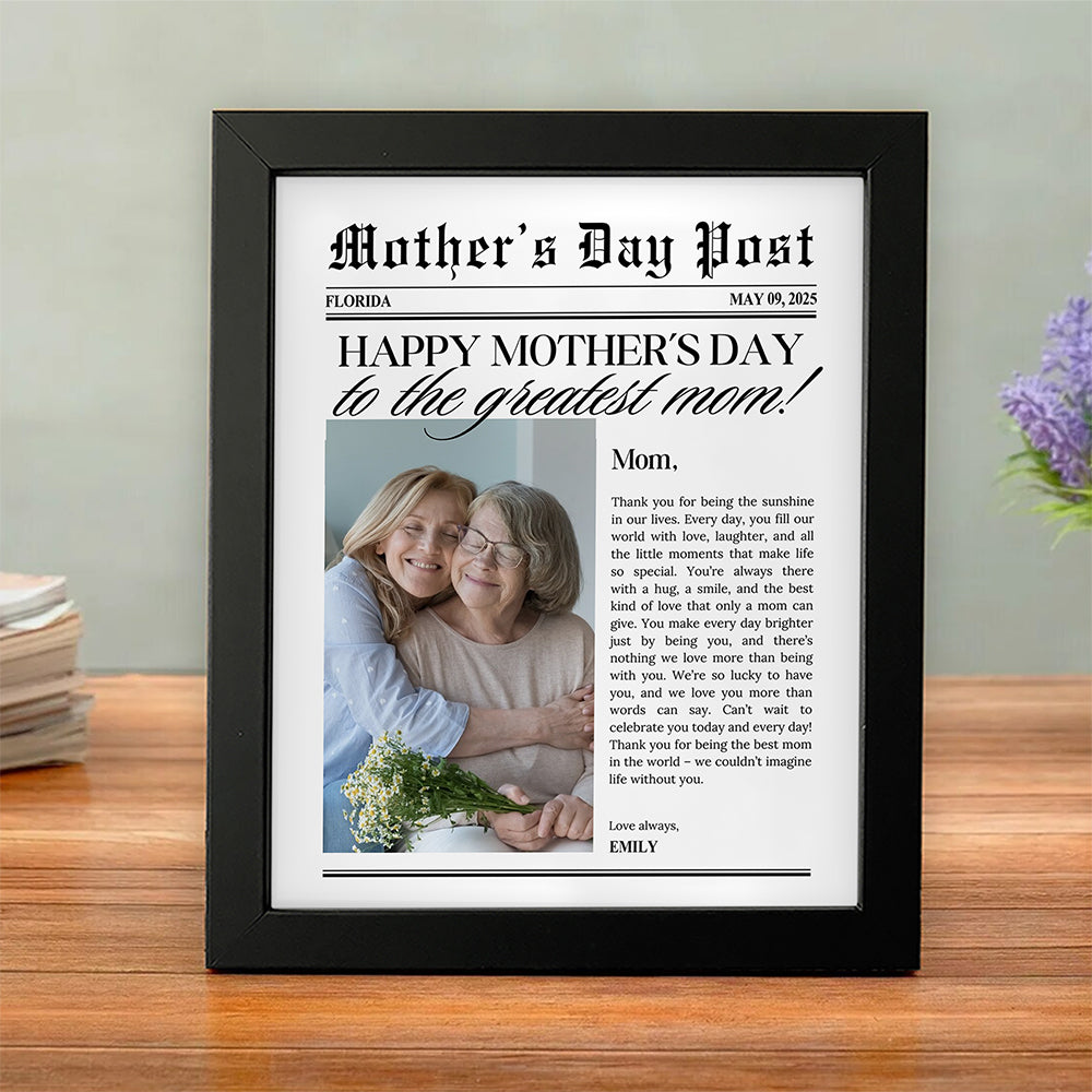 Custom Photo The Greatest Mother For Mother's Day Picture Frame TH10 892597