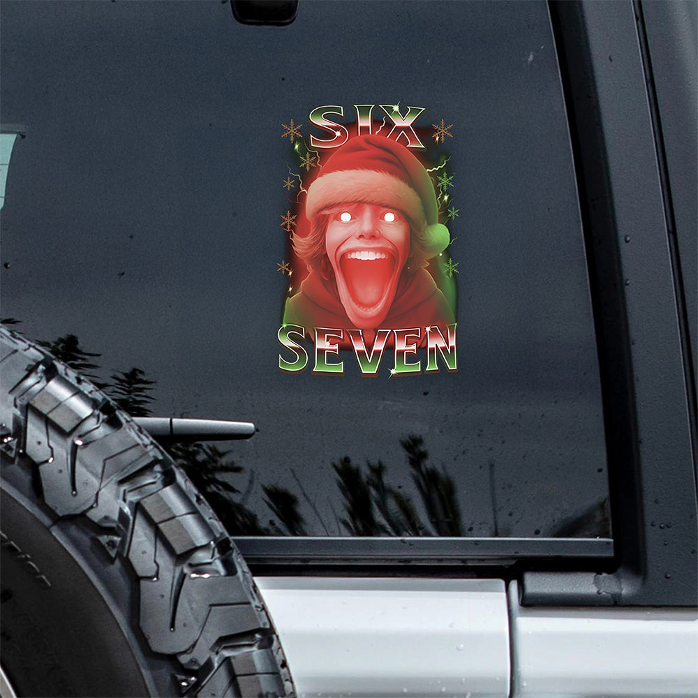 67 Six Seven Christmas Meme The Mason 67 Kid Gen Alpha Slang Decal Sticker HO82 900504