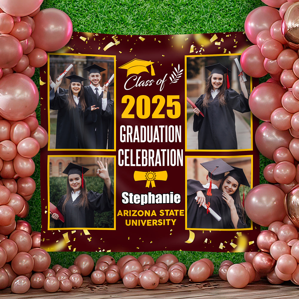 Custom Photo Graduation Class Of 2025 Backdrop For Party Decorations LM32 893169