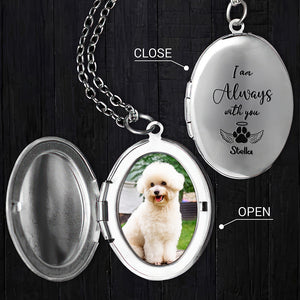 Custom Dog Cat in Heaven Photo Personalized I am Alway With You Locket Necklace CH07 895576