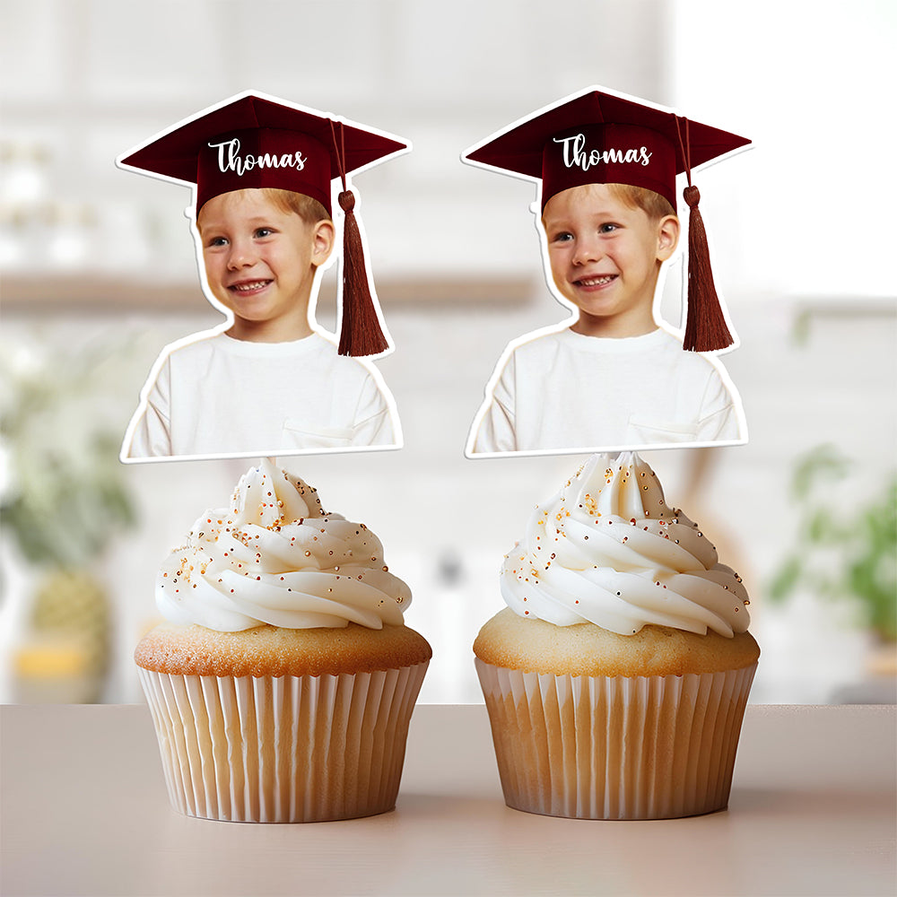 Custom Photo Graduation Decoration Cupcake Toppers HA75 892002