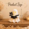 3D Printed Ghost Reading Book Figurine – Cozy Cat, LED Tealight Decor
