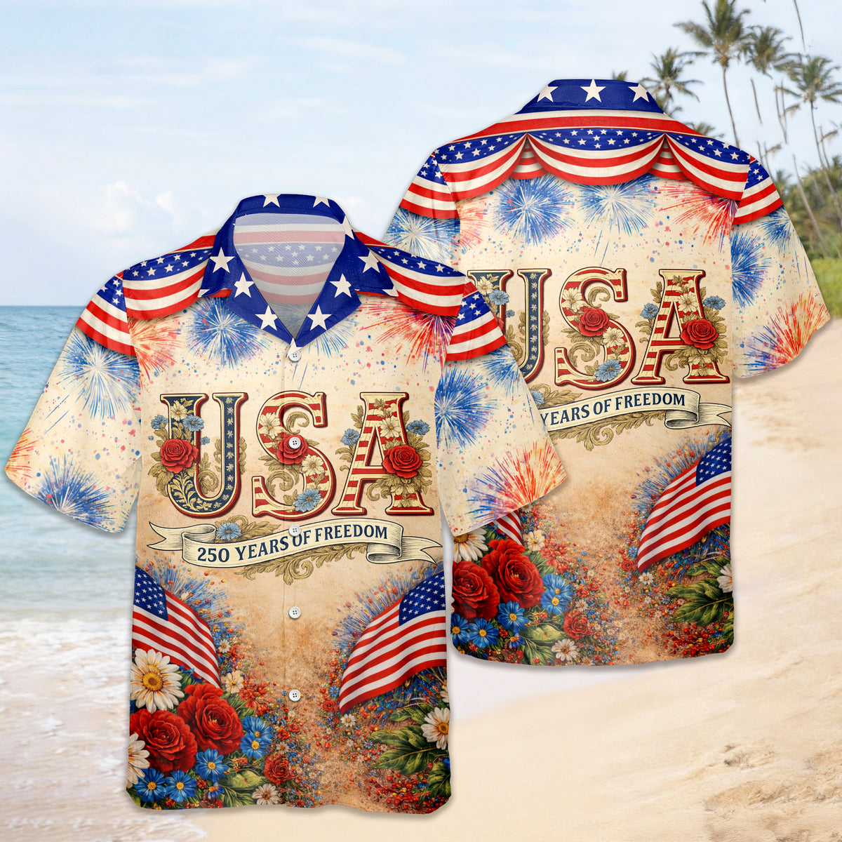 USA 250 Years of Freedom Hawaiian Shirt For Independence Day 2026 CH07 910410