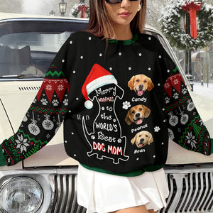 Custom Photo Merry Woofmas To The World Dog Ugly Sweater CH07 899464