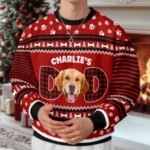 Custom Photo Dog Mom Dog Dad Ugly Sweater Christmas Gift HA75 892900