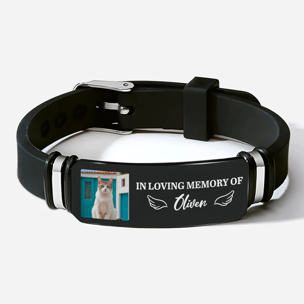 Custom Photo In Loving Memory Of Dog & Cat Wristband Bracelet, Memorial Gift For Pet Lovers HA75 921652