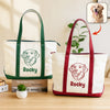 Custom Pet Face With Drawing Style Embroidered Monogram Beach Bag HO82 894244