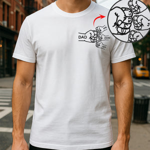 Personalized Dad With Kids Hand To Hand Bright Shirt Family Gift TH10 894349