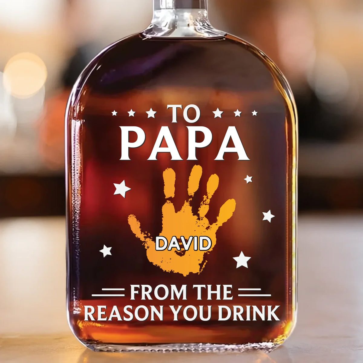 Custom Whiskey Bottle For Dad, To Dad From The Reasons You Drink, Father's Day Gift 177041