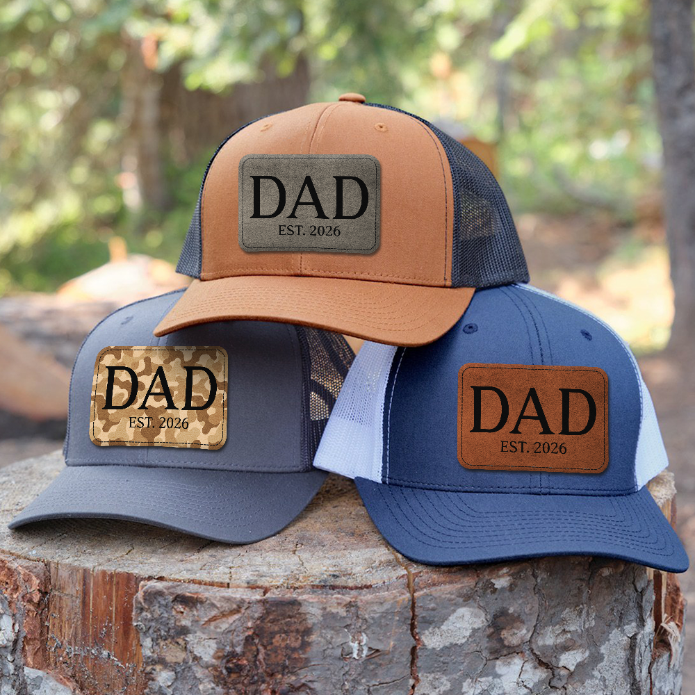 Personalized Dad Est Leather Patch Cap Gift for Dad HO82 902300