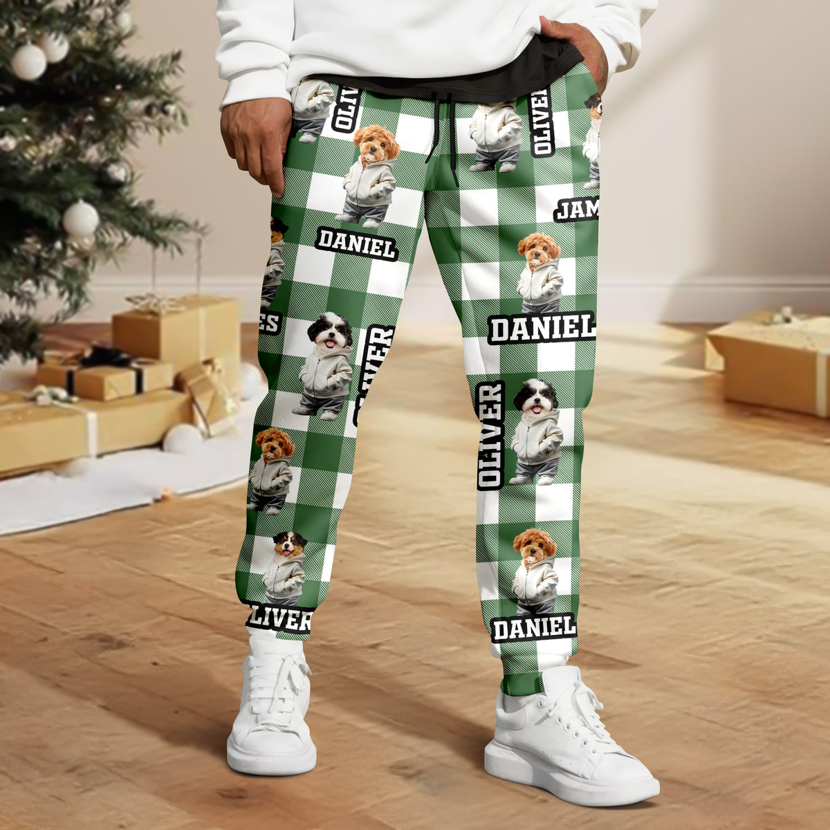 Custom Photo Cool Dog Christmas Sweatpants HA75 892922