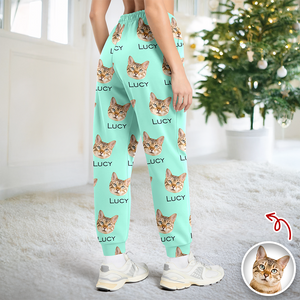 Custom Pet Portrait Pajama Pants – Personalized Dog/Cat/Person Photo & Name Gift TH10 894973
