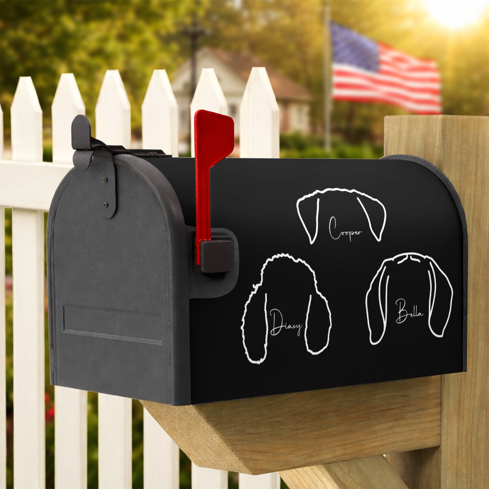 Personalized Dog Ear Line Mailbox Cover TH10 898401