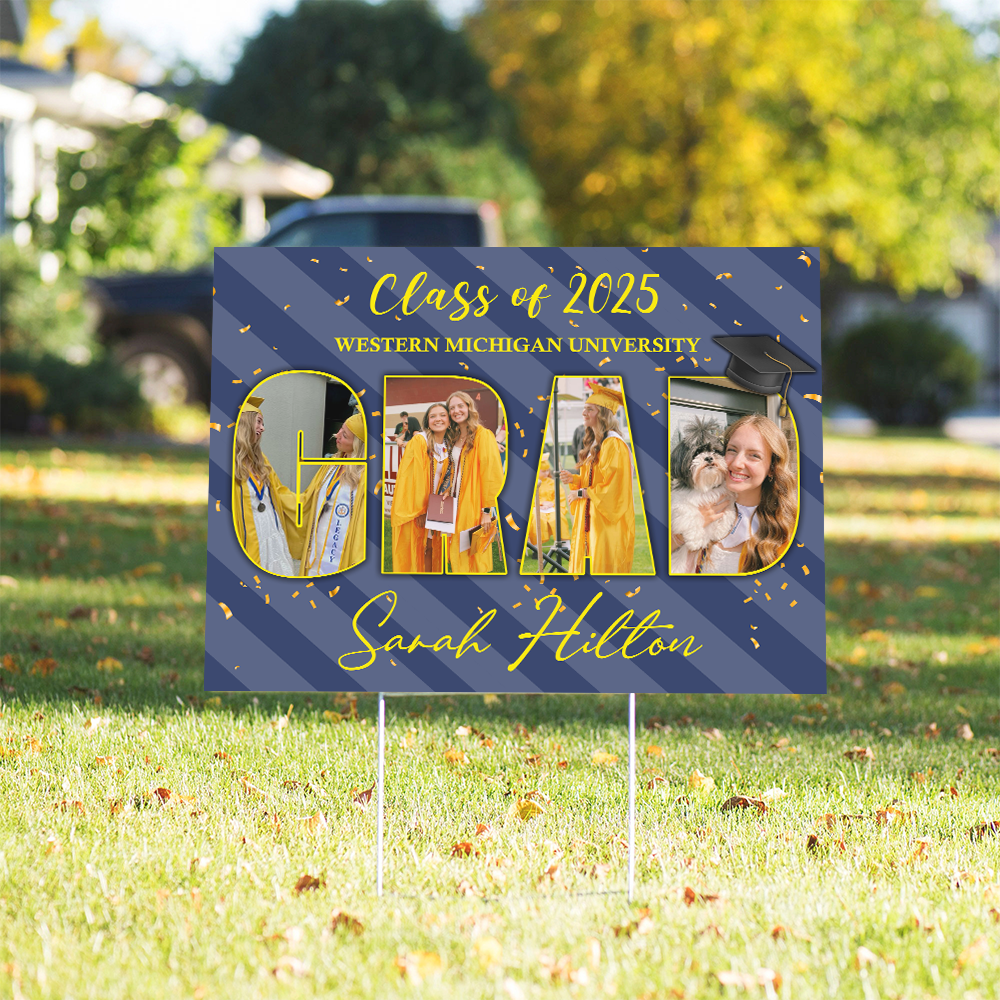 Custom Photo On Graduation Yard Sign TH10 892475