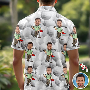Custom Funny Face Photo Golf Polo Shirt Gift For Golfer, Golf Lovers LM32 897649