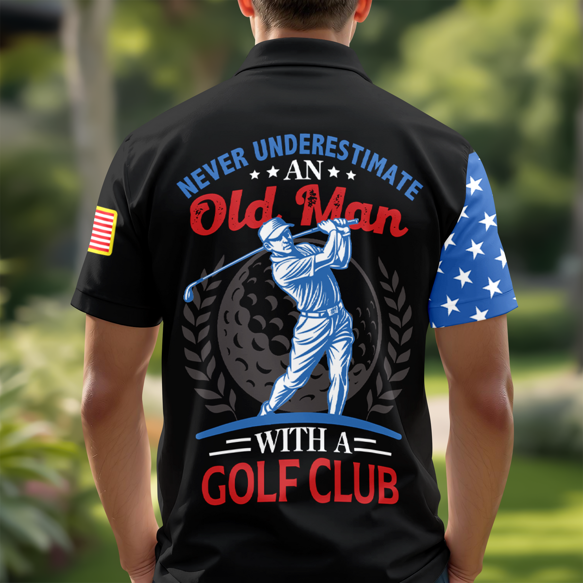 Never Underestimate An Old Man With A Golf Club Custom Name Polo Shirt For Golf Lovers CH07 899946