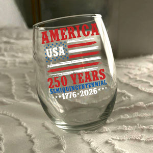 America 250 Years Semiquincentennial Wine Glass TH10 894673