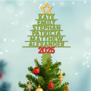 Custom Family Name Christmas Tree Topper For Christmas Holiday CH07 896852