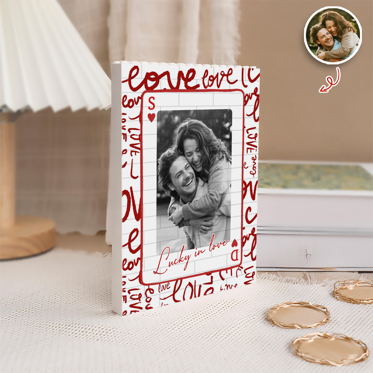 Custom Photo Couple Our Story Building Brick Blocks HA75 921870
