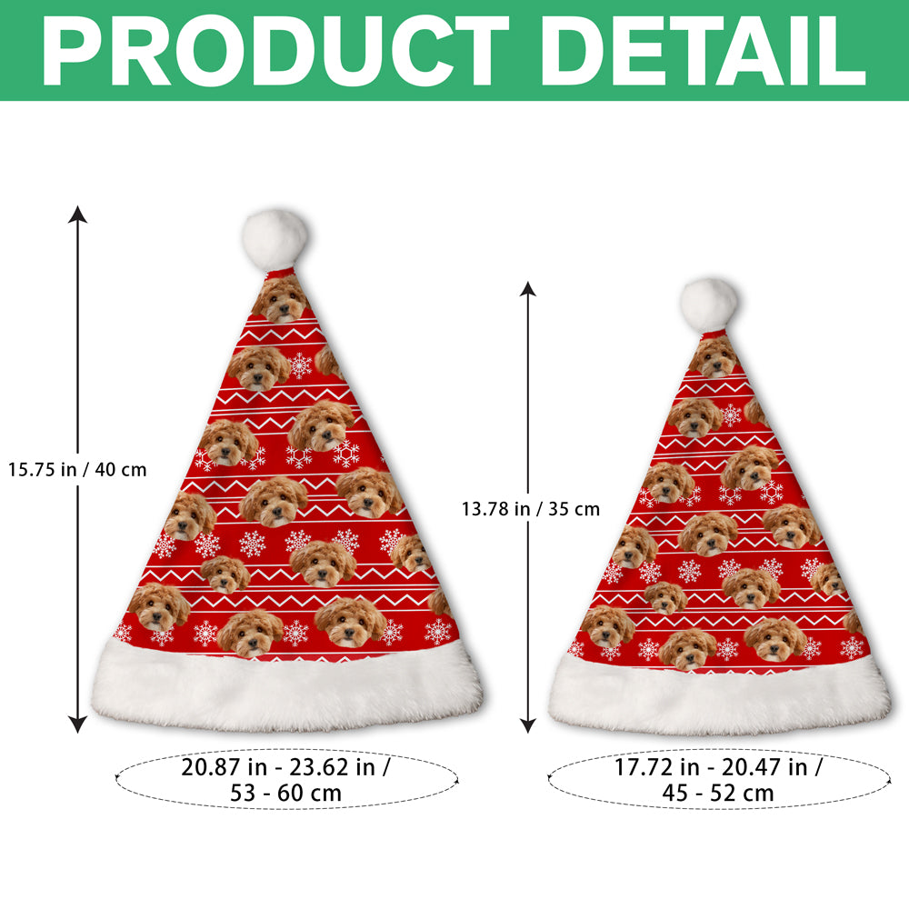 Custom Funny Dog Face Christmas Unique Santa Hat For Dog Lovers LM32 895341